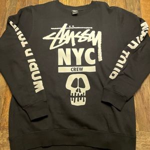 Brand New Never Worn Stussy world Tour Skull Crewneck.